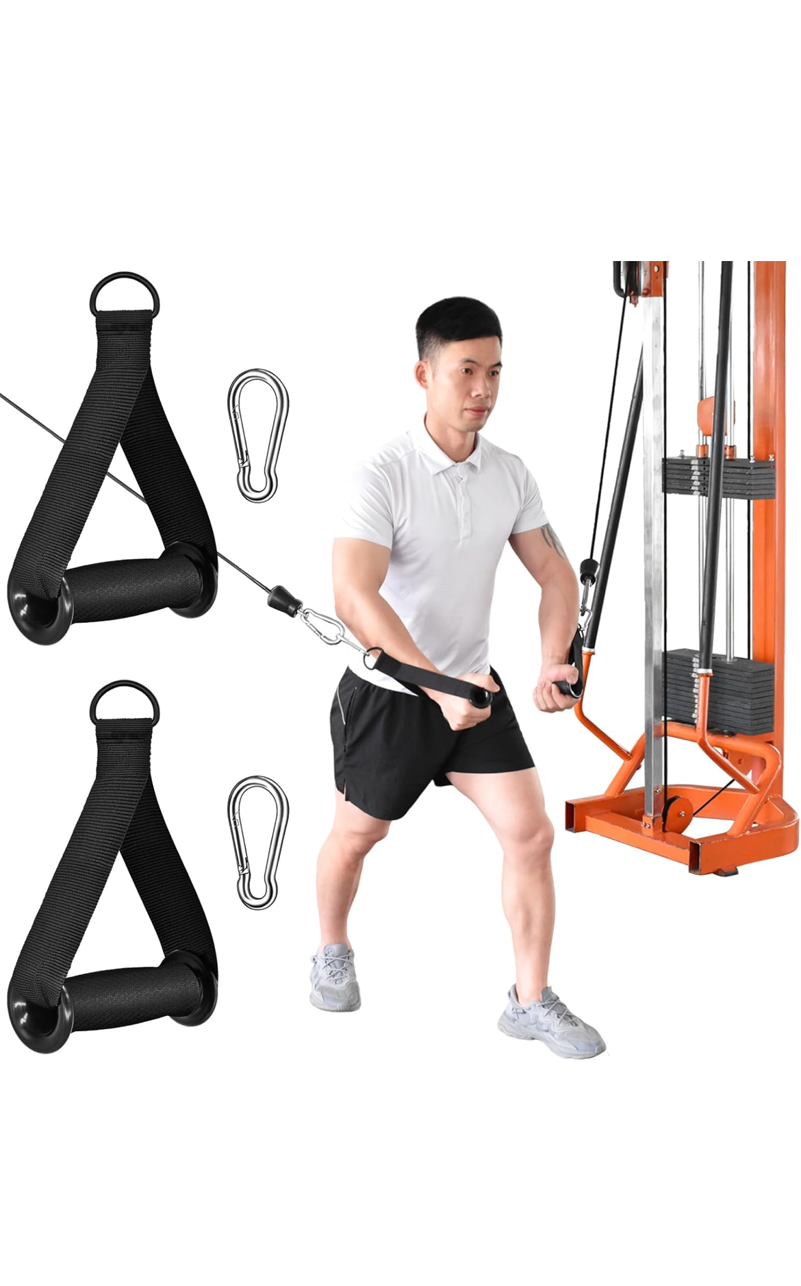 Fitness Cable Pulley System, Gym LAT and Lift Pulldown Machine Attachments