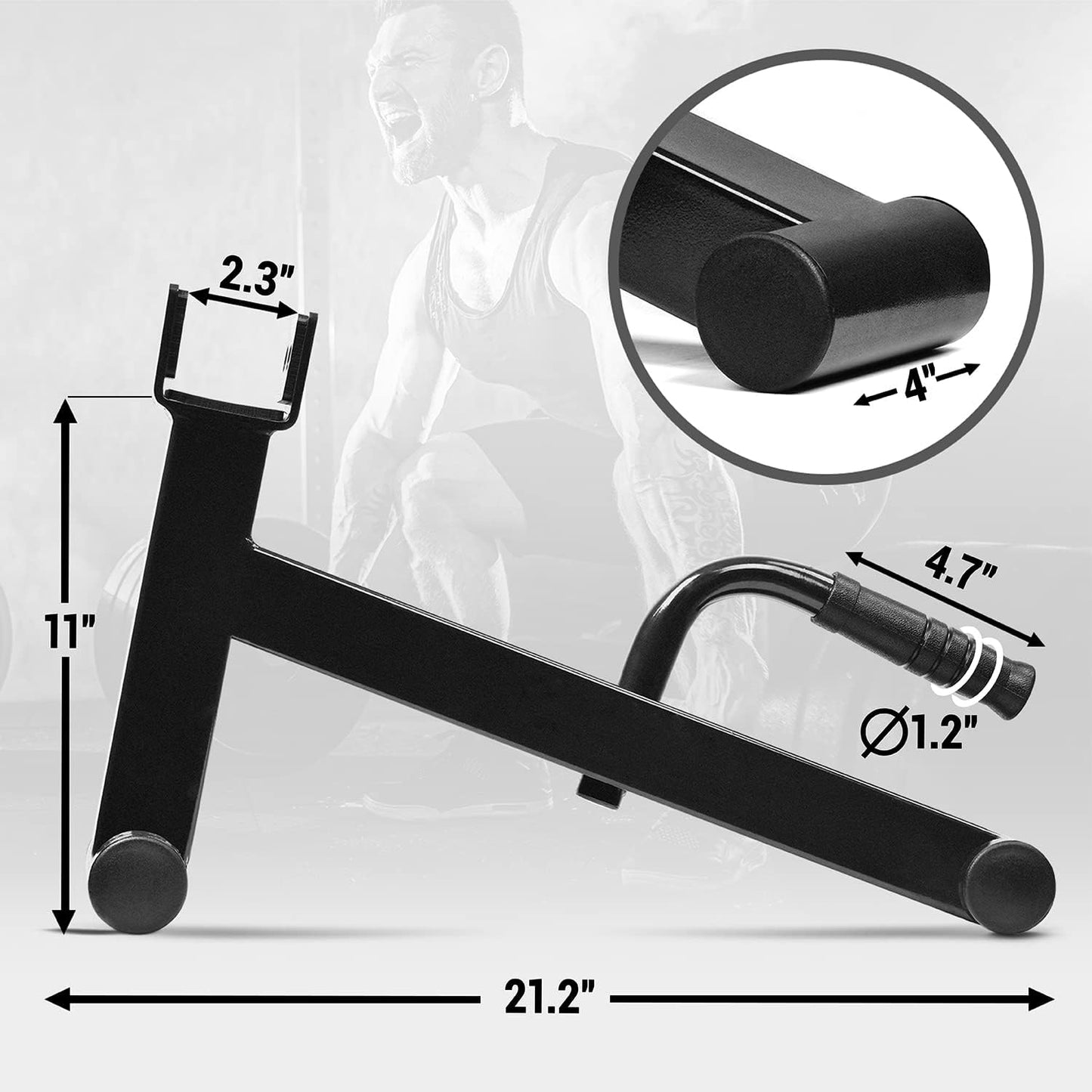 Mini Deadlift Barbell Jack with Non-Slip Rubber Handle 