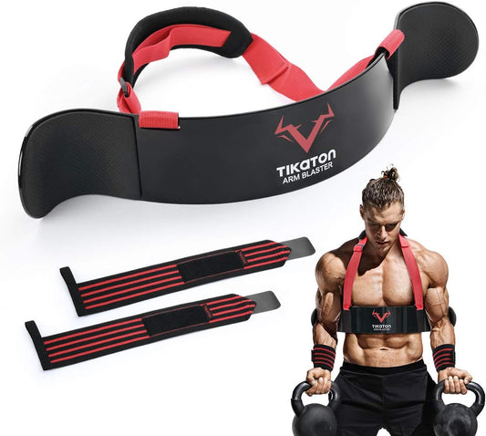 Arm Blaster with Wrist Wraps for Biceps & Triceps