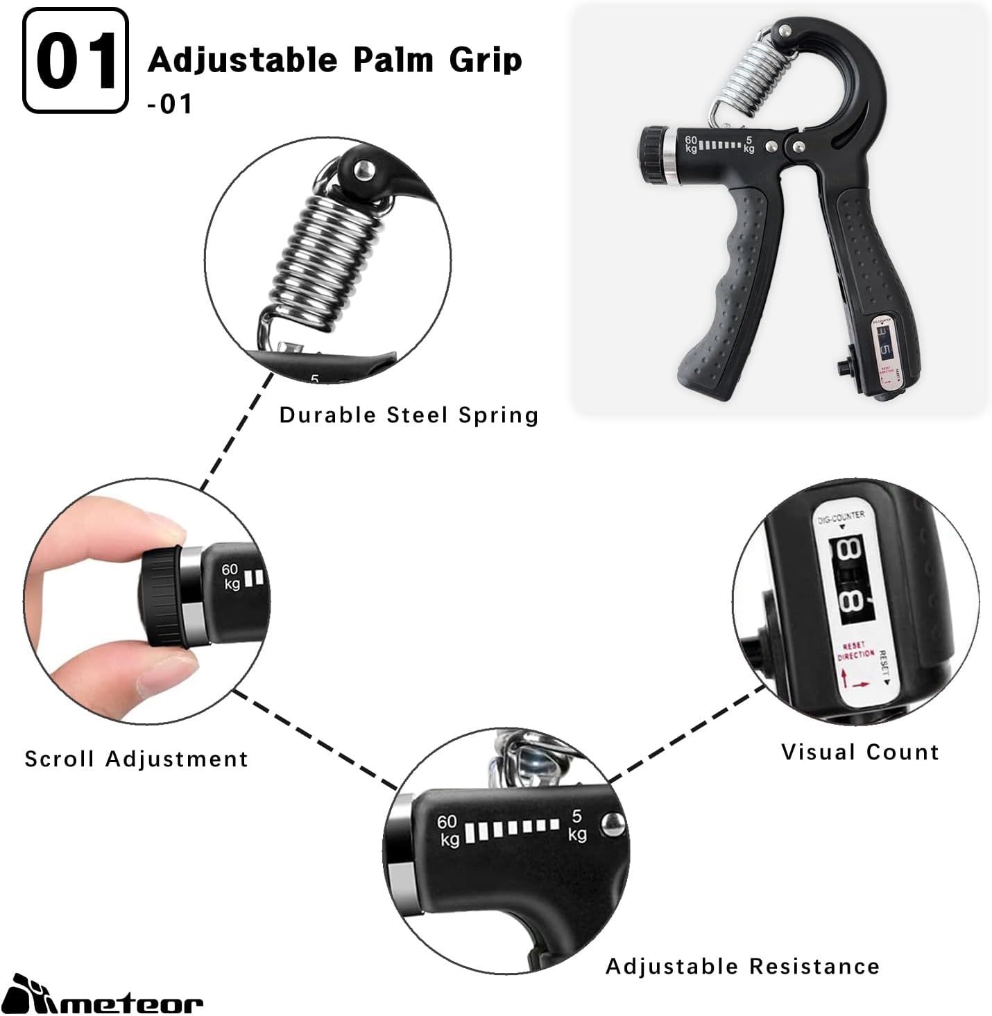 Essential Hand Grip Strengthener Kit 5 in 1