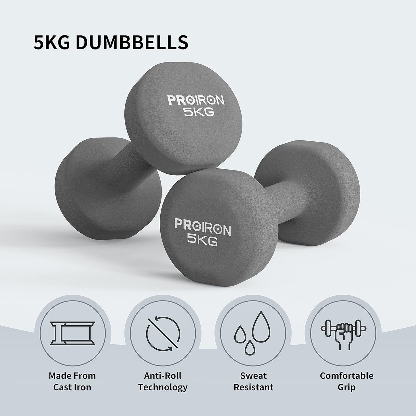 Dumbbells Anti-Slip Neoprene Dumbbell