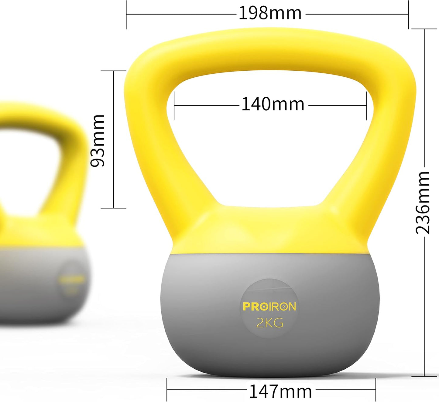 Kettlebell 2 kg PVC Soft Kettlebell Weights