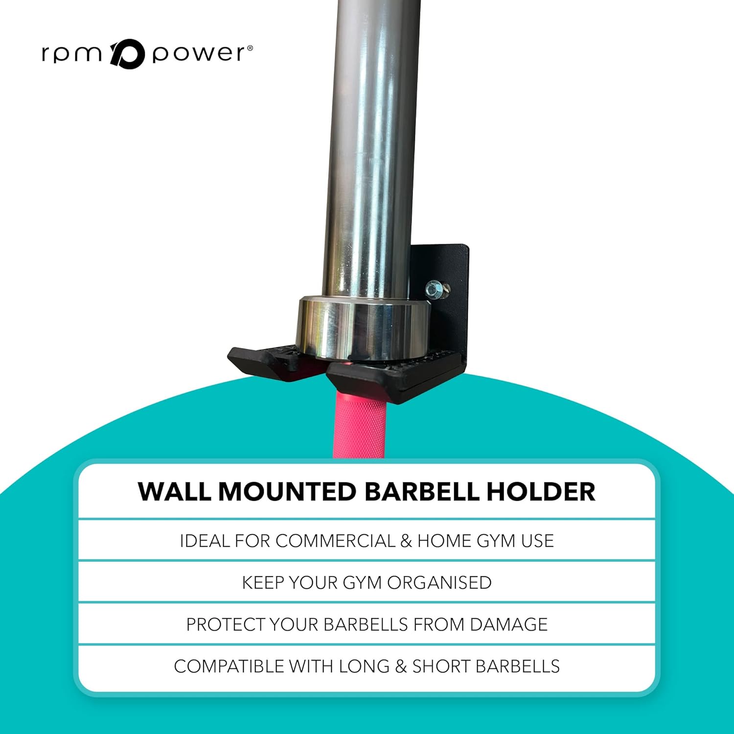 Vertical Wall Mounted Barbell Storage for Olympic Barbells 