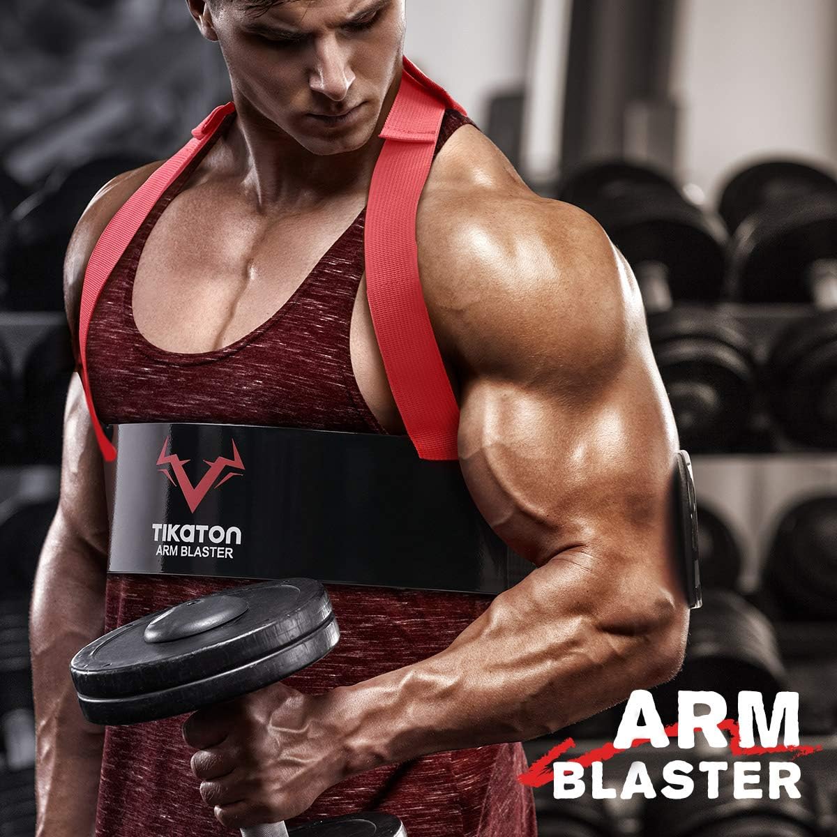 Arm Blaster with Wrist Wraps for Biceps & Triceps