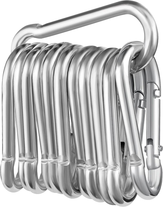 Pack of 12 Carabiner Hooks