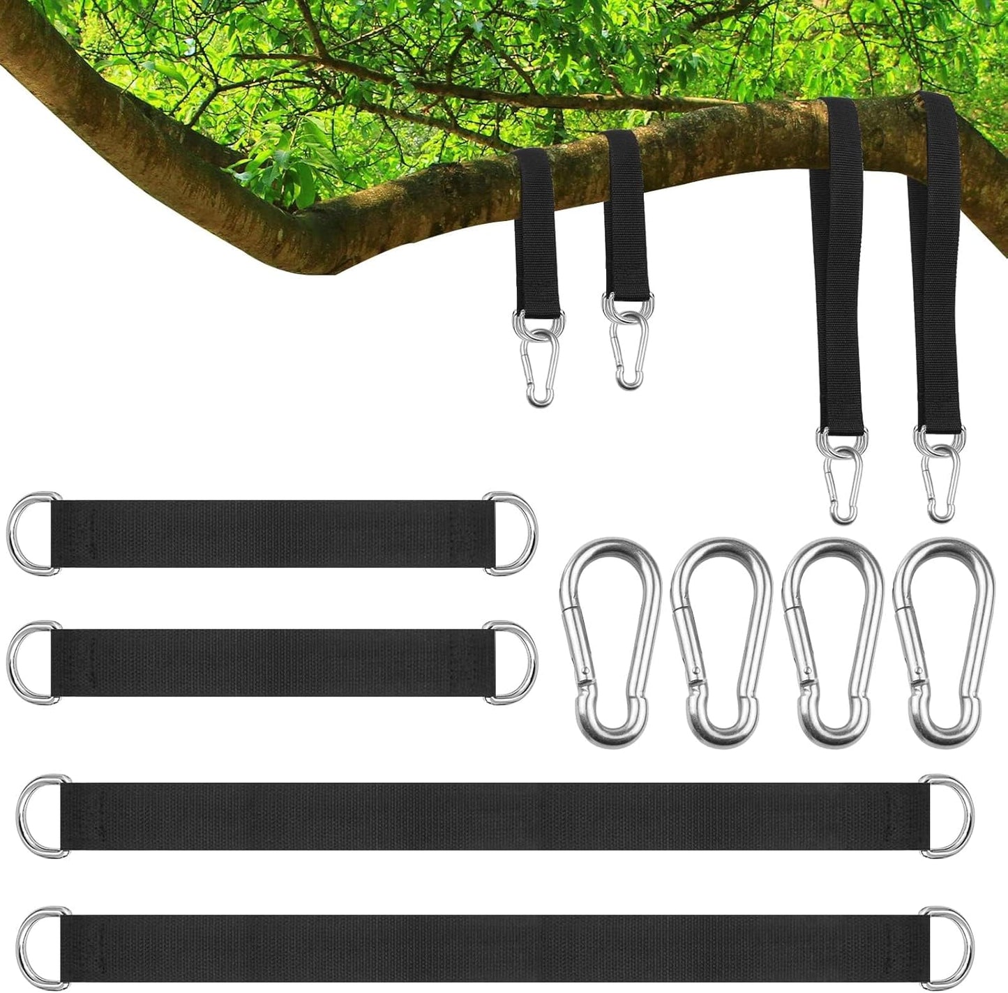 Straps Hanging Kit with Carabiners