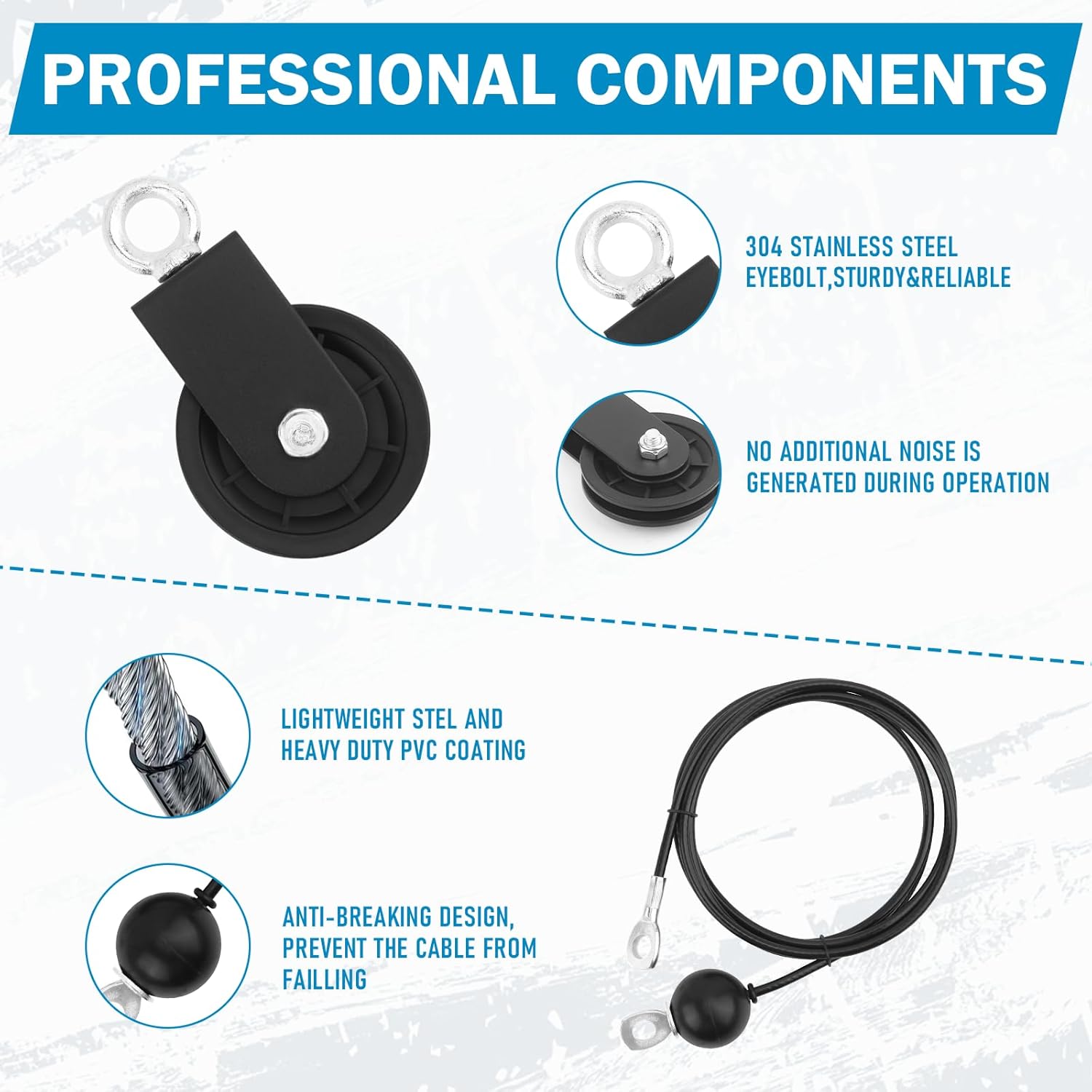 Fitness LAT Pulley System Cable Machine Attachment 