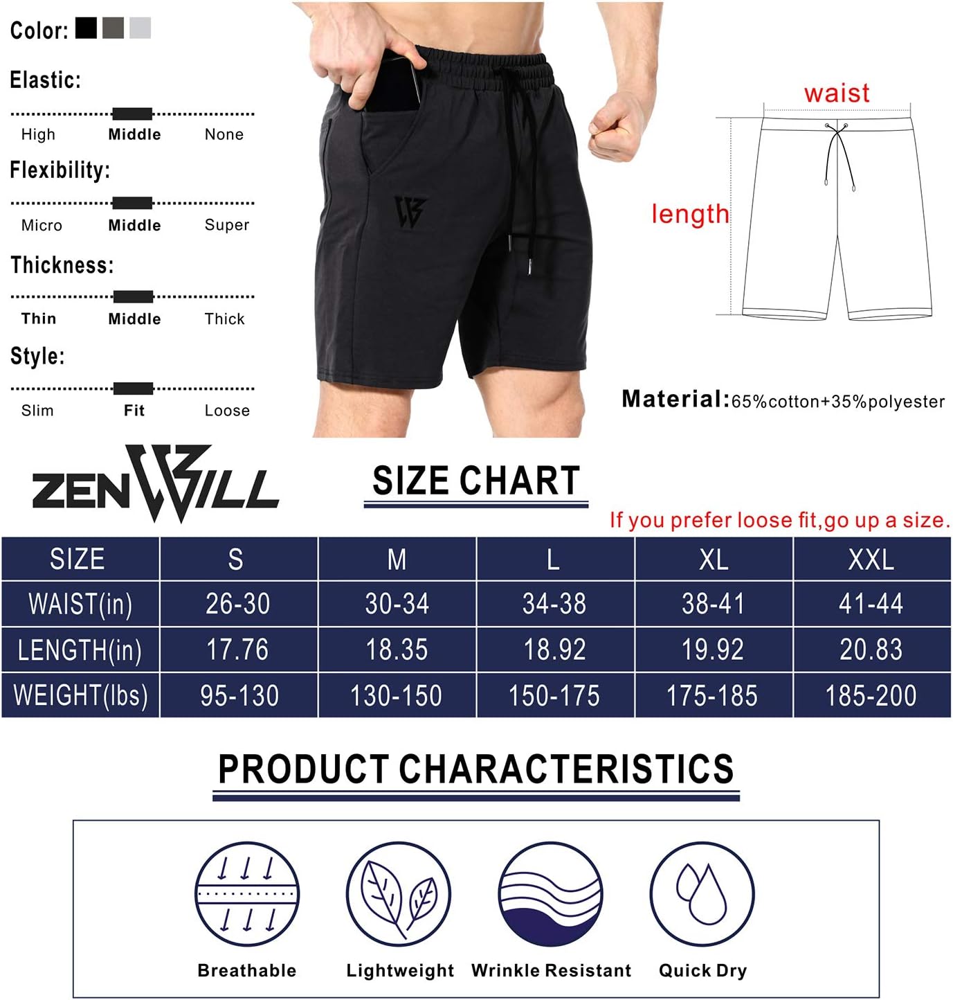 Mens Gym Running Shorts