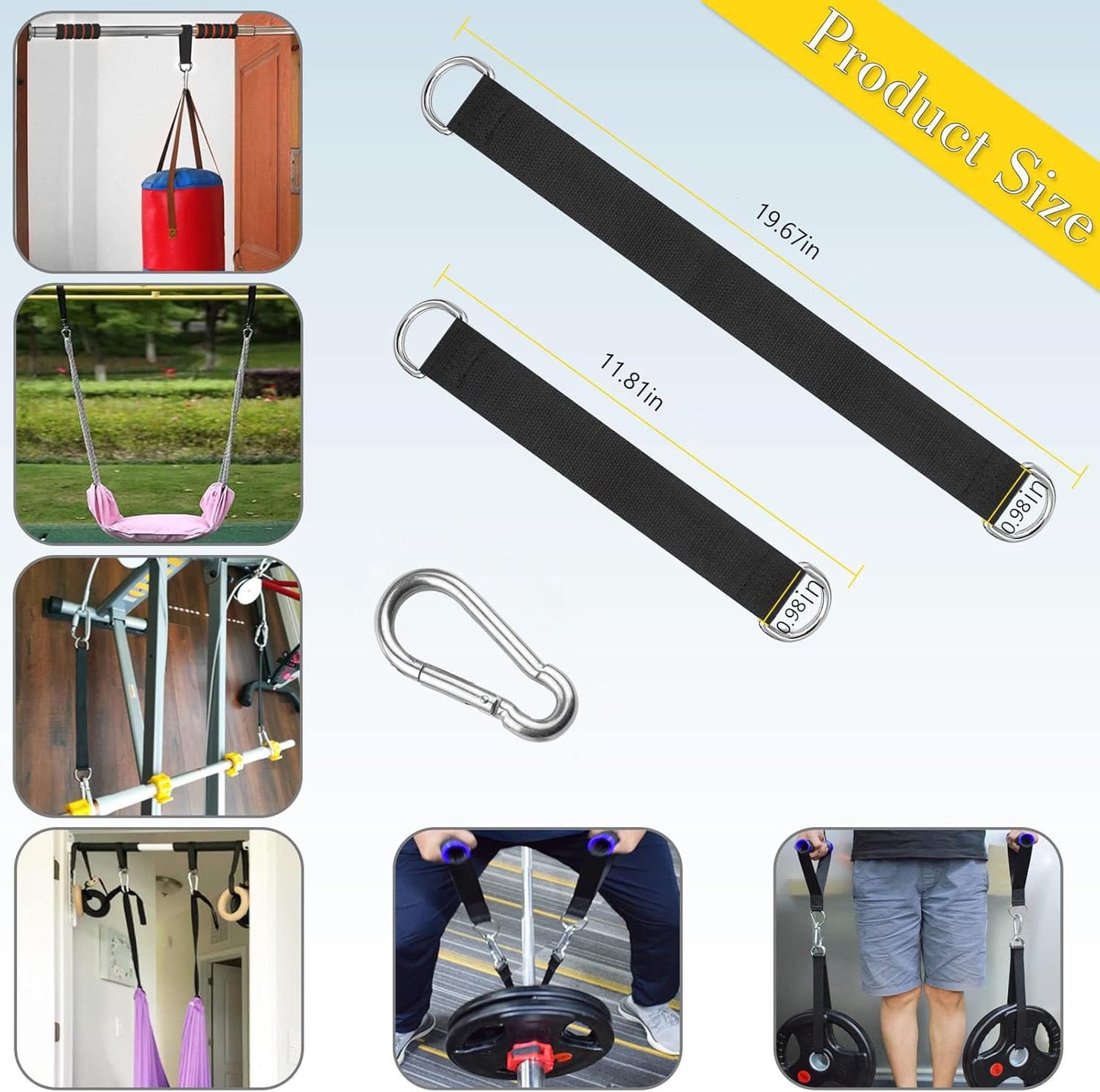 Straps Hanging Kit with Carabiners