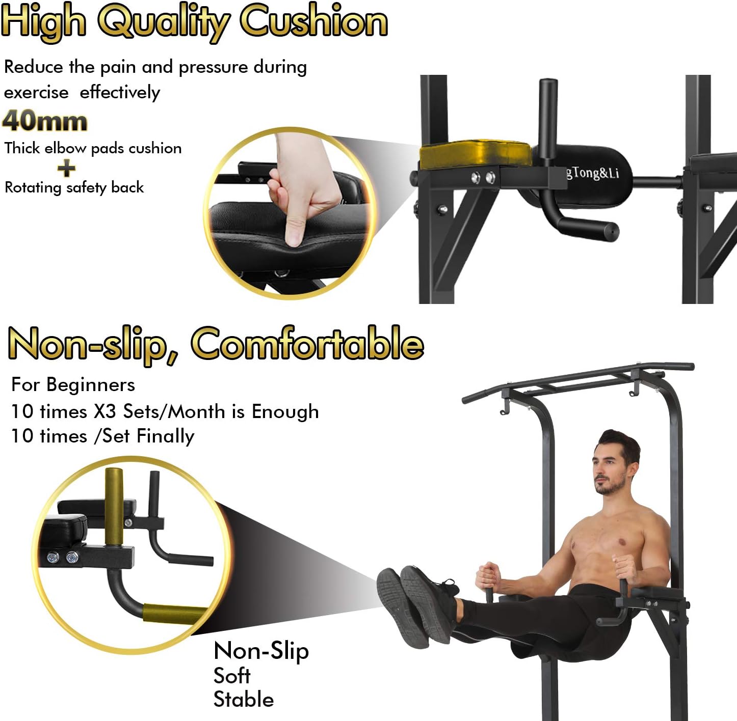 Dip Station Adjustable Multi-Function Home Gym Fitness Equipment