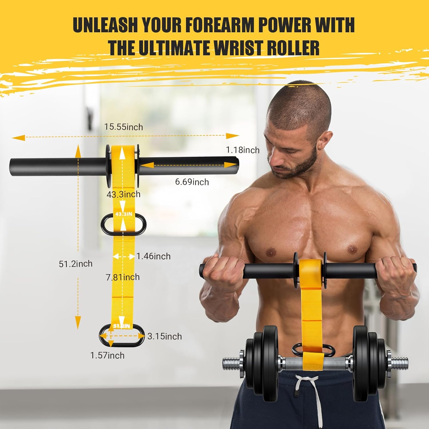 Forearm Strengthener and Wrist Roller