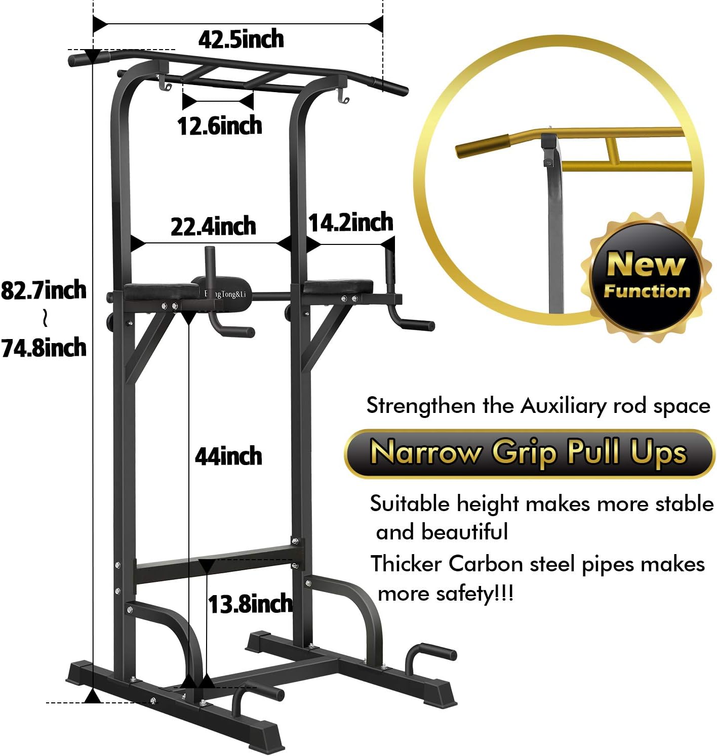 Dip Station Adjustable Multi-Function Home Gym Fitness Equipment