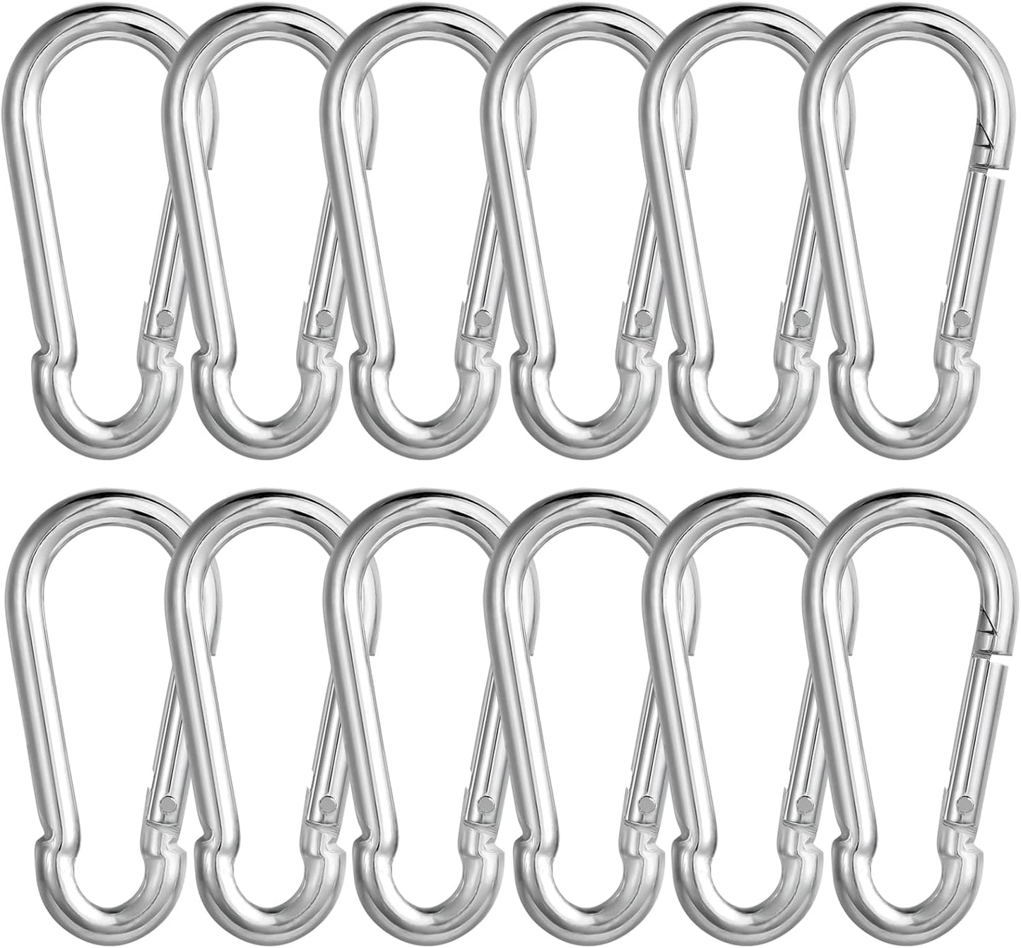 Pack of 12 Carabiner Hooks