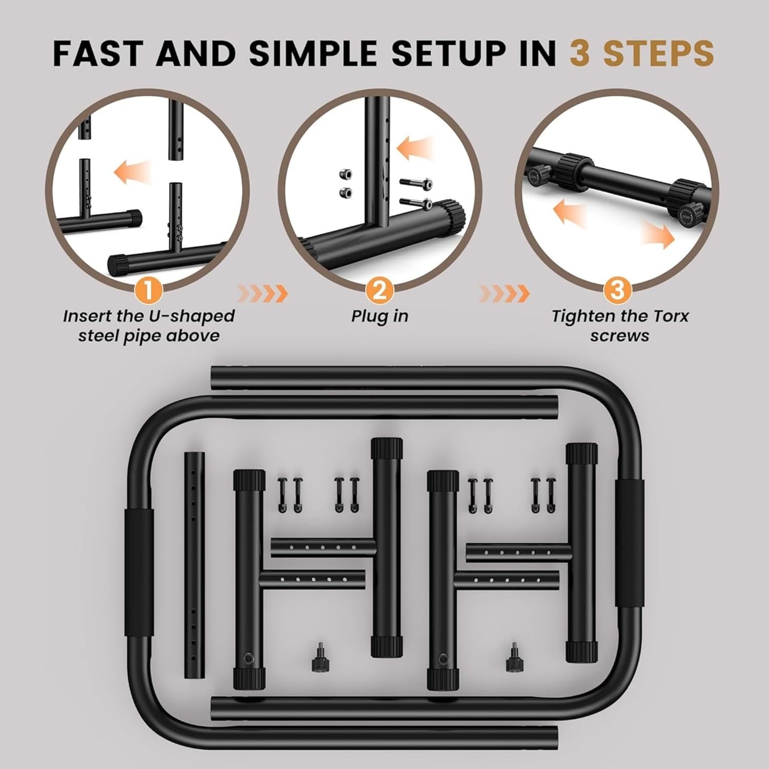 Dip Station with Safety Connecting Rod