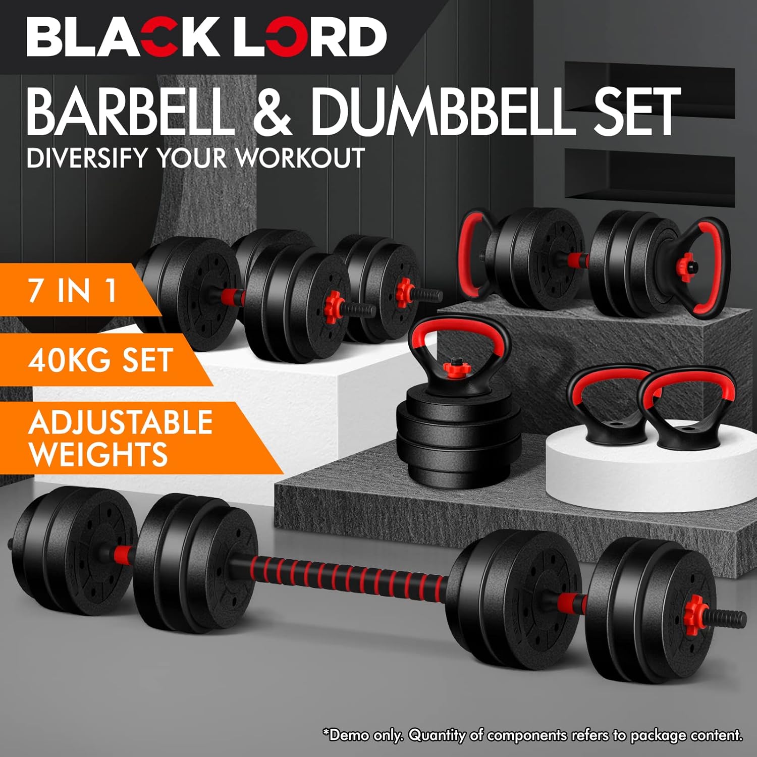 40KG Dumbbell Set 7-in-1