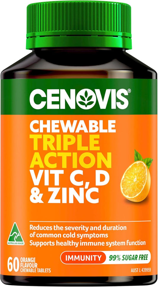 Triple Action Vit C, D & Zinc 60 Tablet