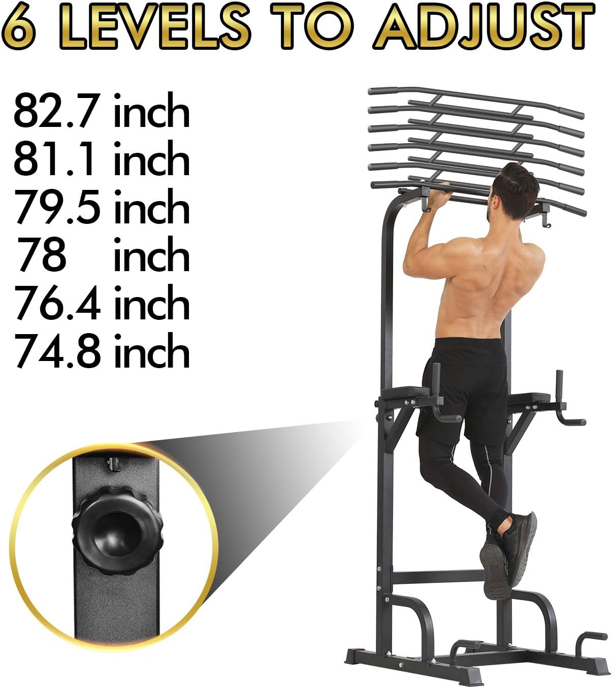 Dip Station Adjustable Multi-Function Home Gym Fitness Equipment