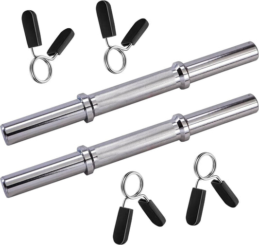 ‘16’ Dumbbell Bars with 4 Spring Locks 28mm