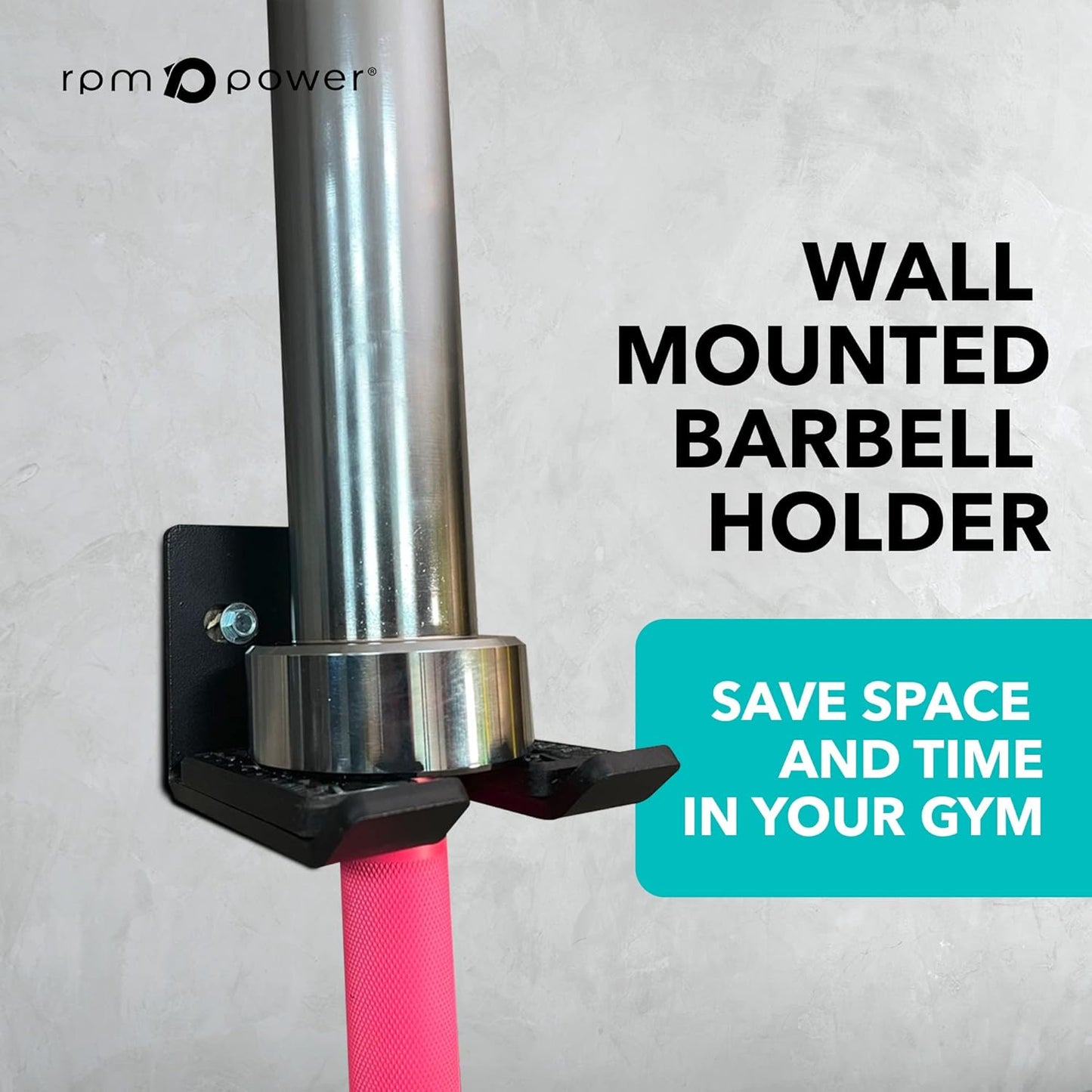 Vertical Wall Mounted Barbell Storage for Olympic Barbells 