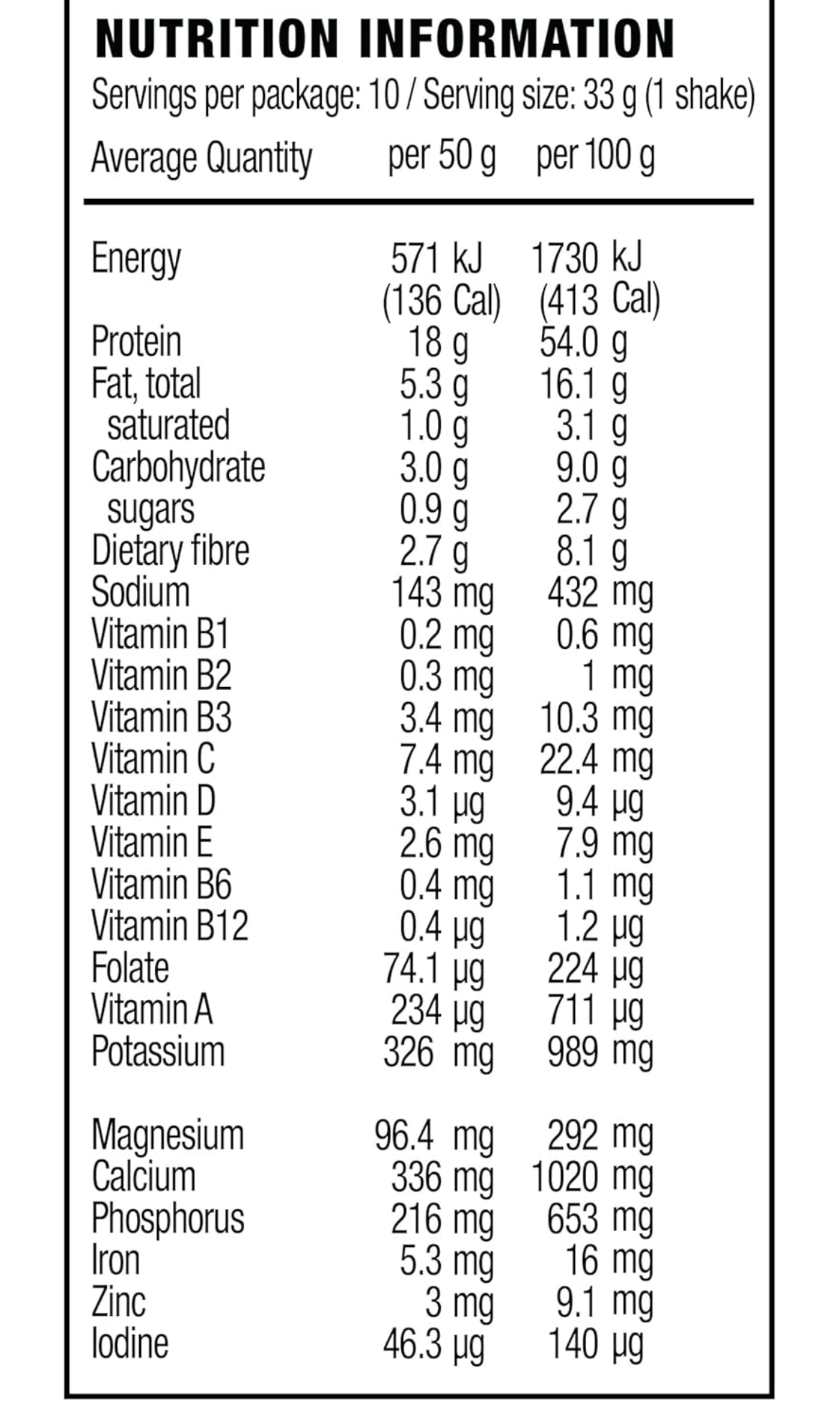 High Protein Shake Mix