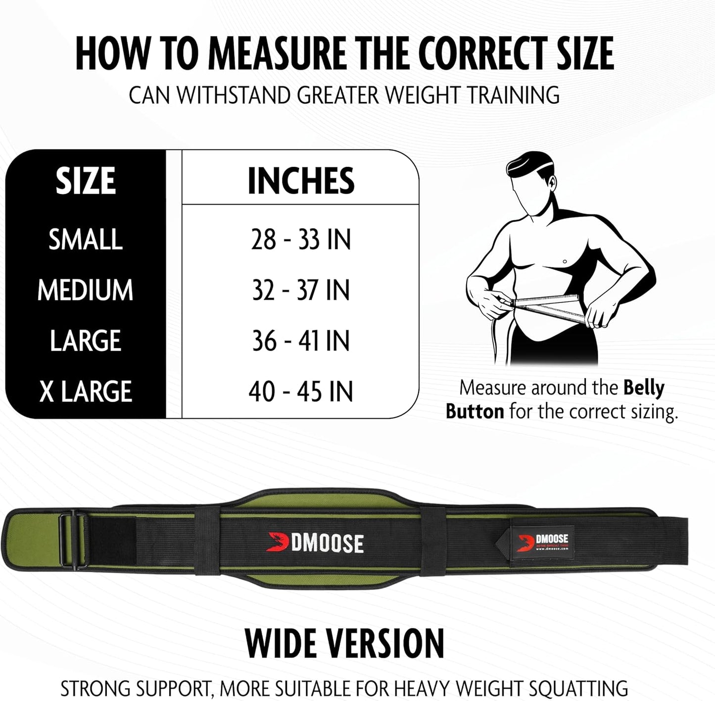 Lifting Belt for Men & Women - 2 in 1