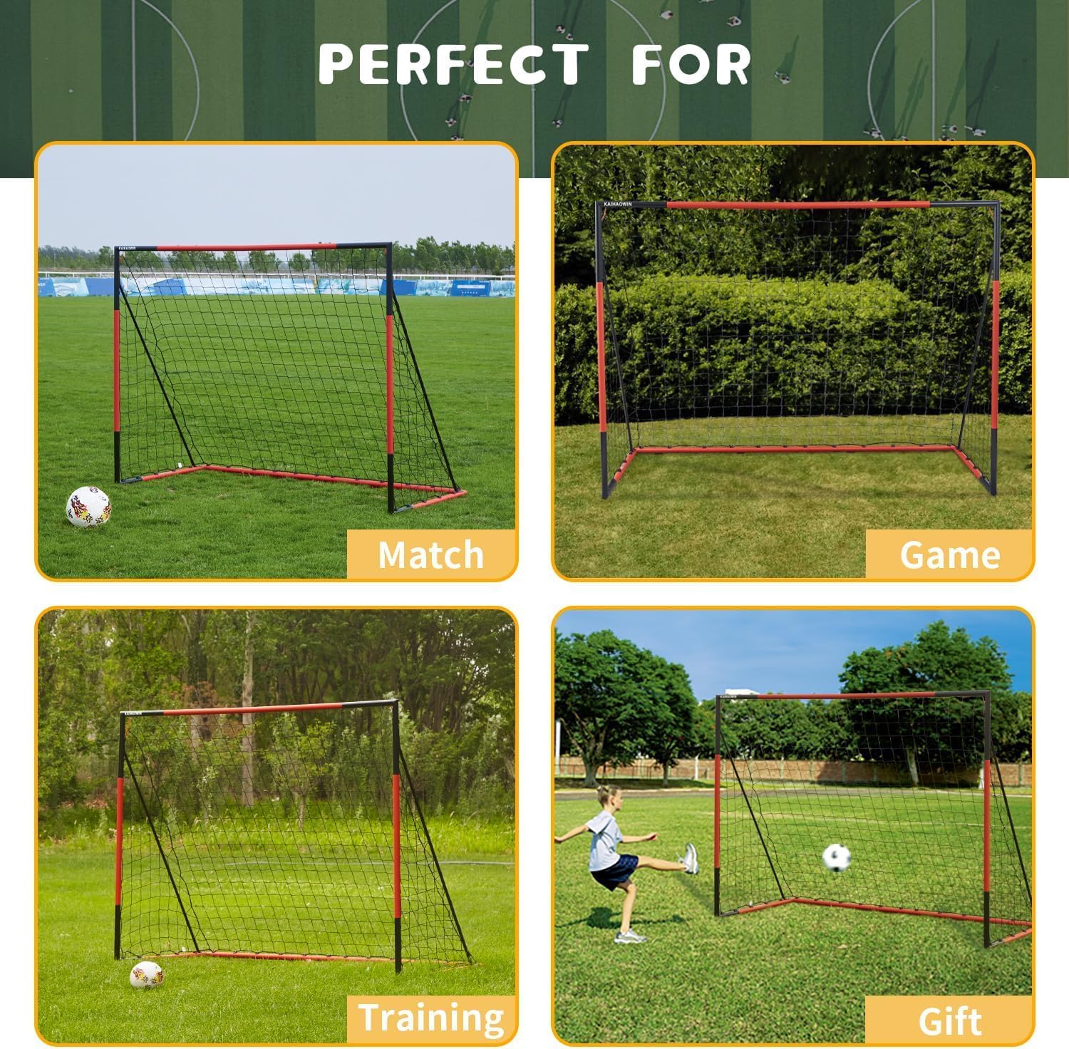 Steel Goal Football Net for Kids/Adult-Quick