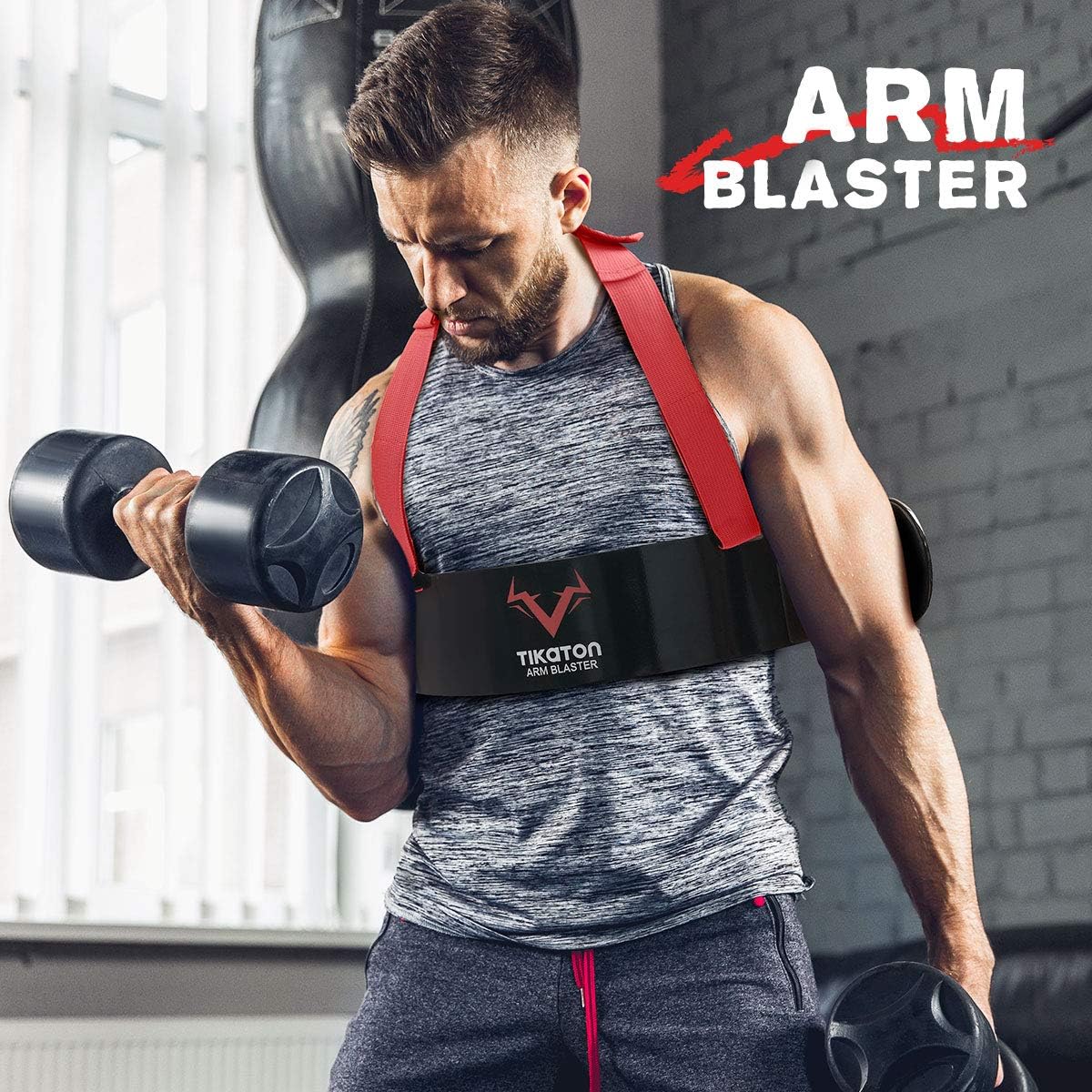 Arm Blaster with Wrist Wraps for Biceps & Triceps