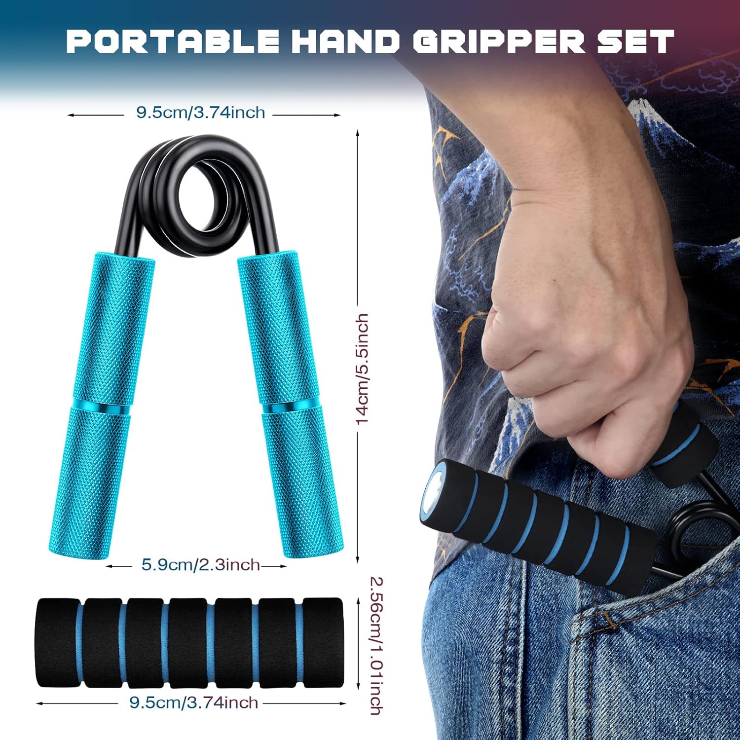 5 Pack Hand Gripper Set