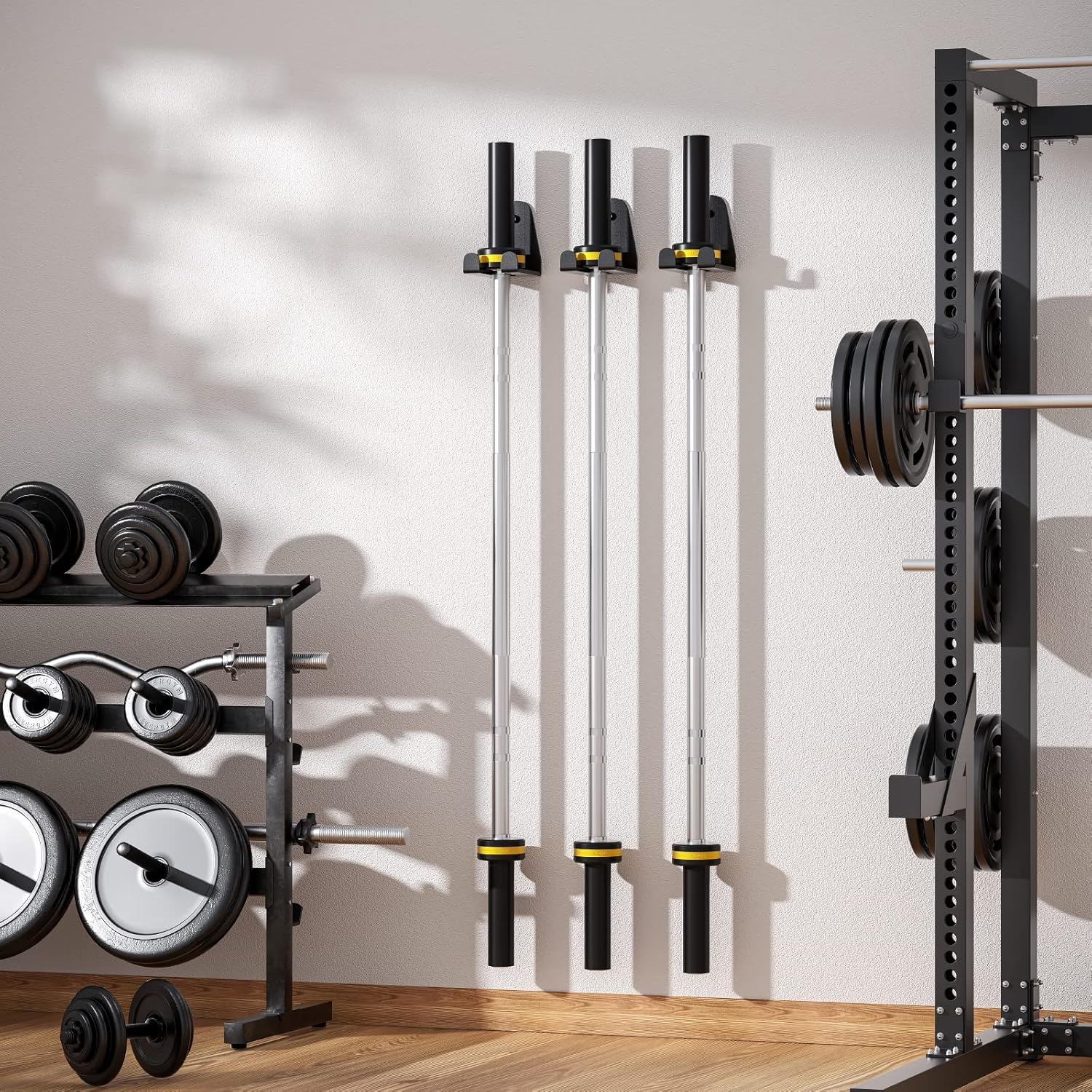 Barbell Hanger Garage Gym Bar Wall Rack