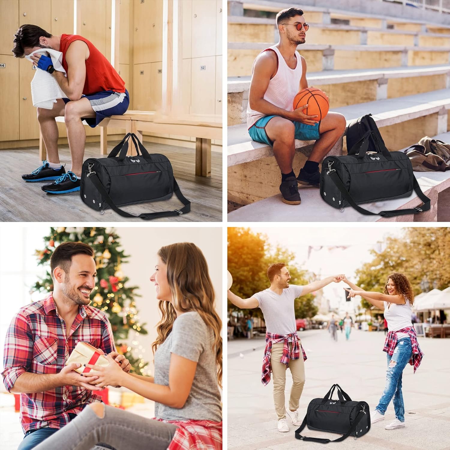 Gym Bag with Shoes Compartment & Wet Pocket