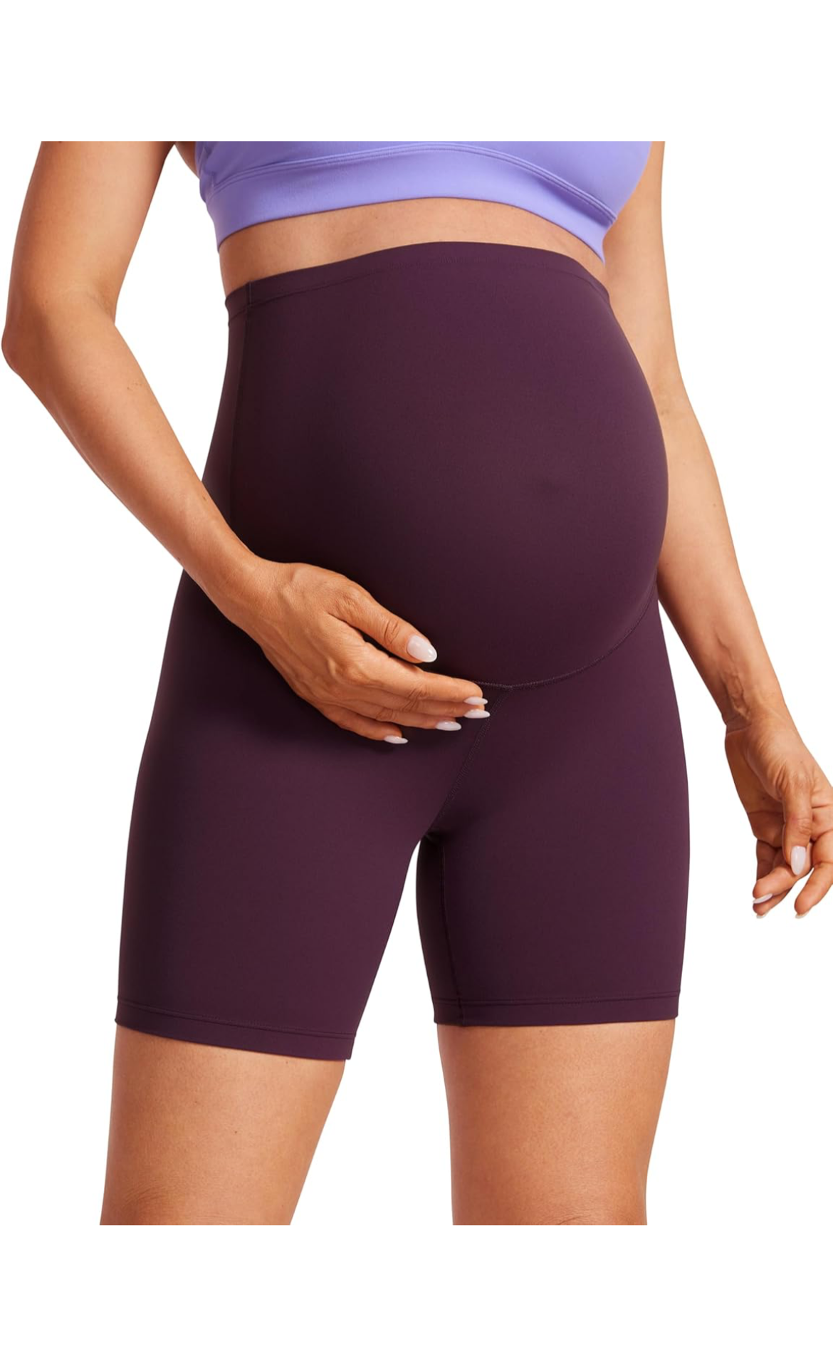 Womens Butterluxe Maternity Yoga Biker Shorts