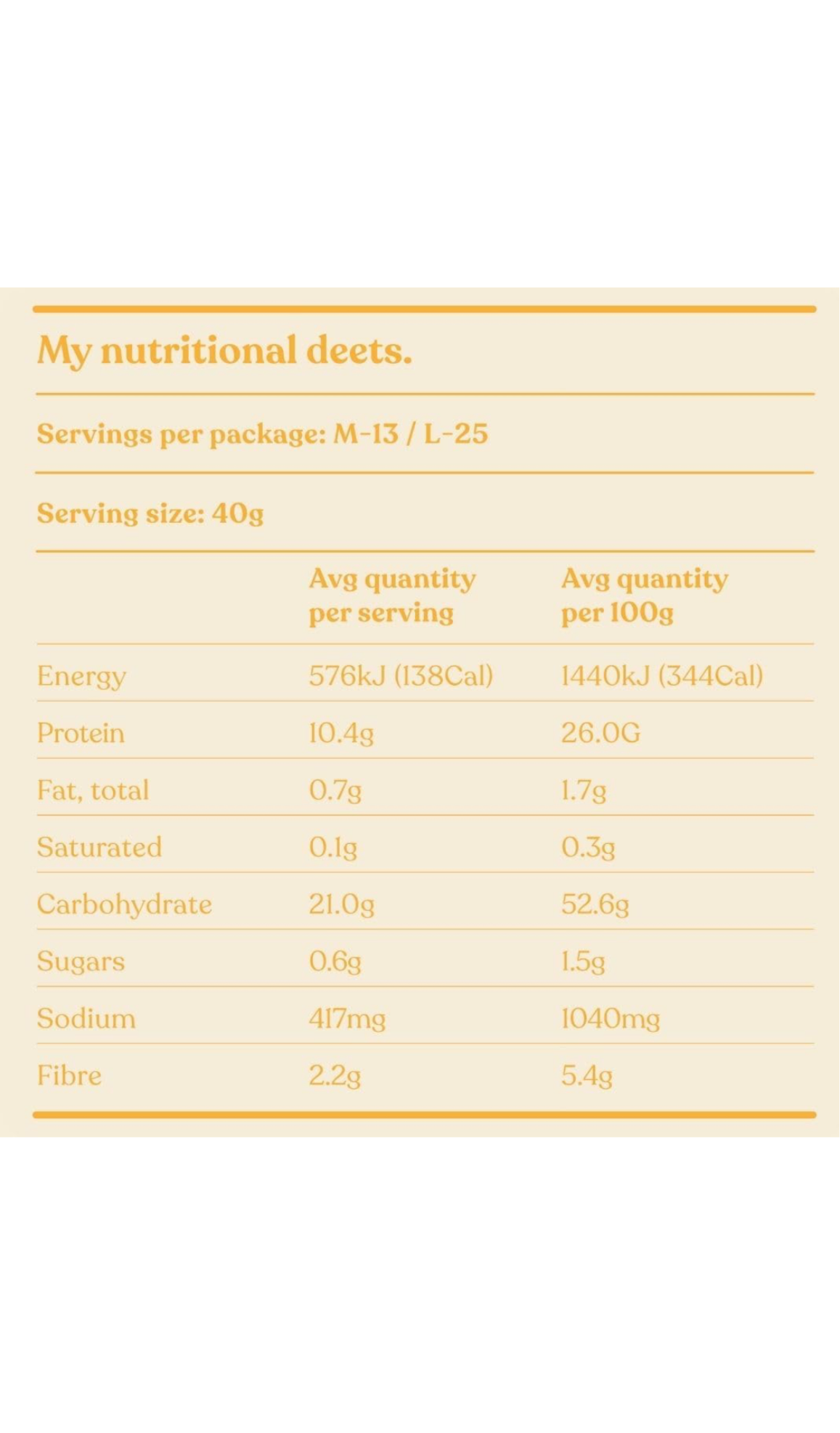 Protein Pancake Mix Medium