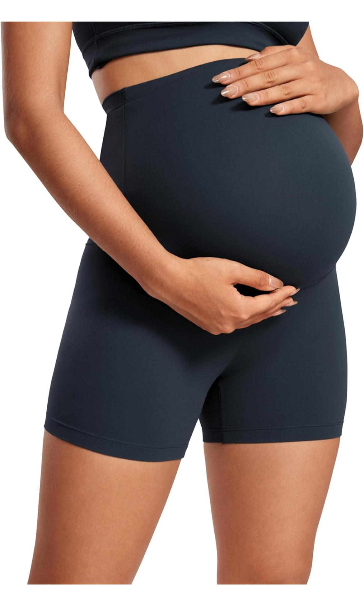 Womens Butterluxe Maternity Yoga Biker Shorts