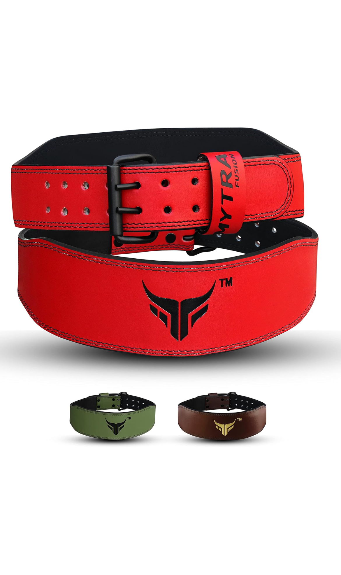 Weight Lifting Belt Double Prong Buckle Power Lifting Back Support