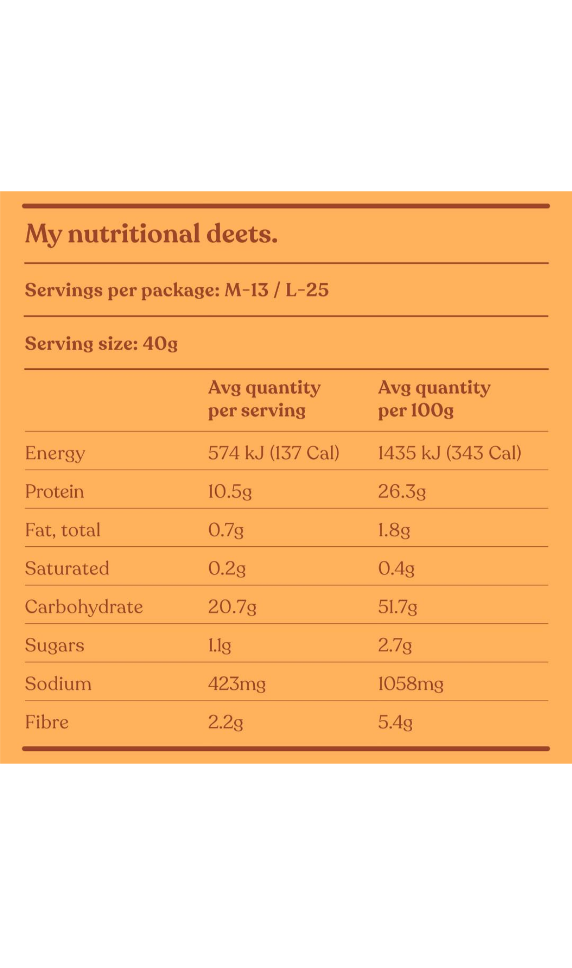 Protein Pancake Mix Medium