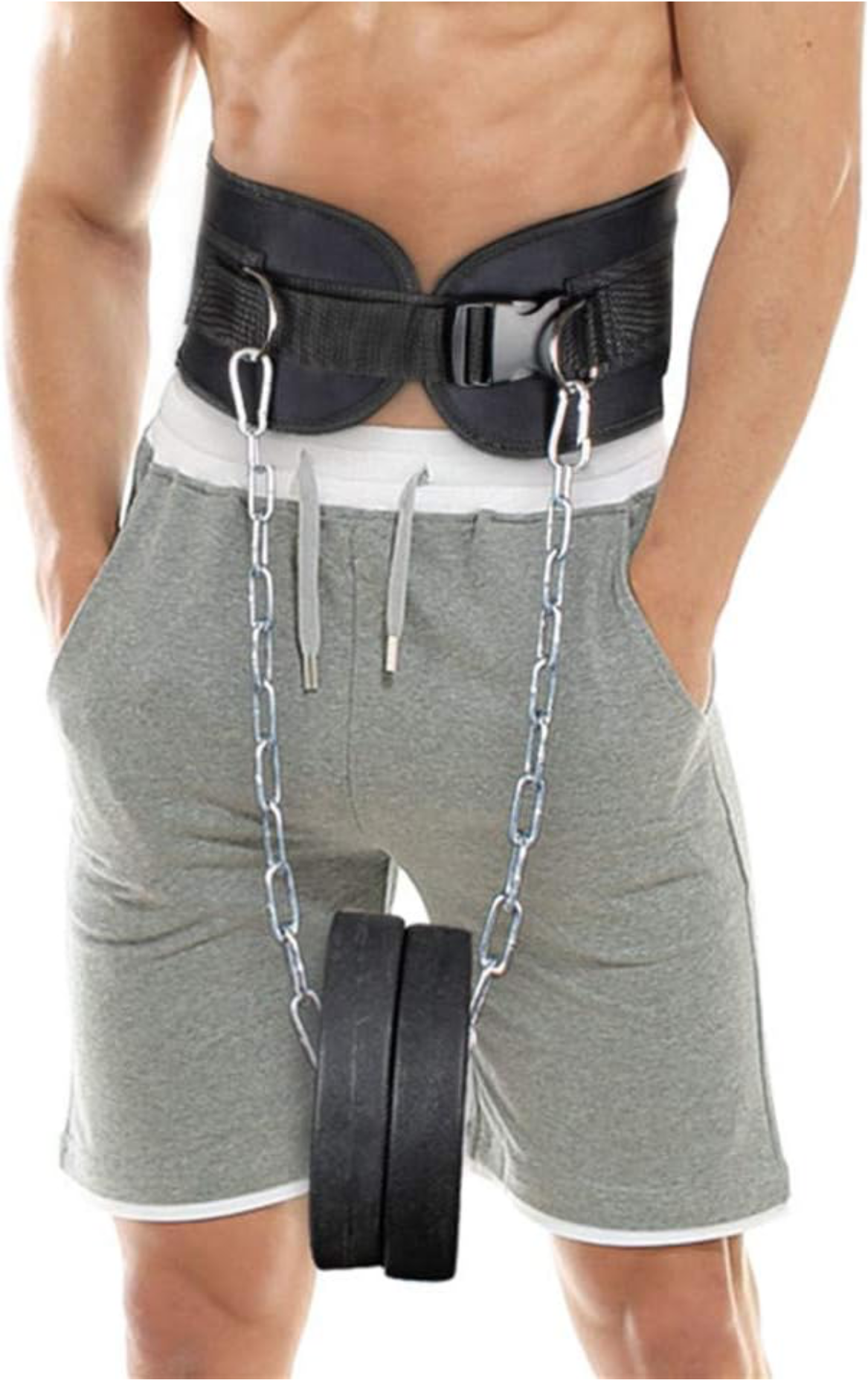 Belt Weighted Dip Belt with Chain Double