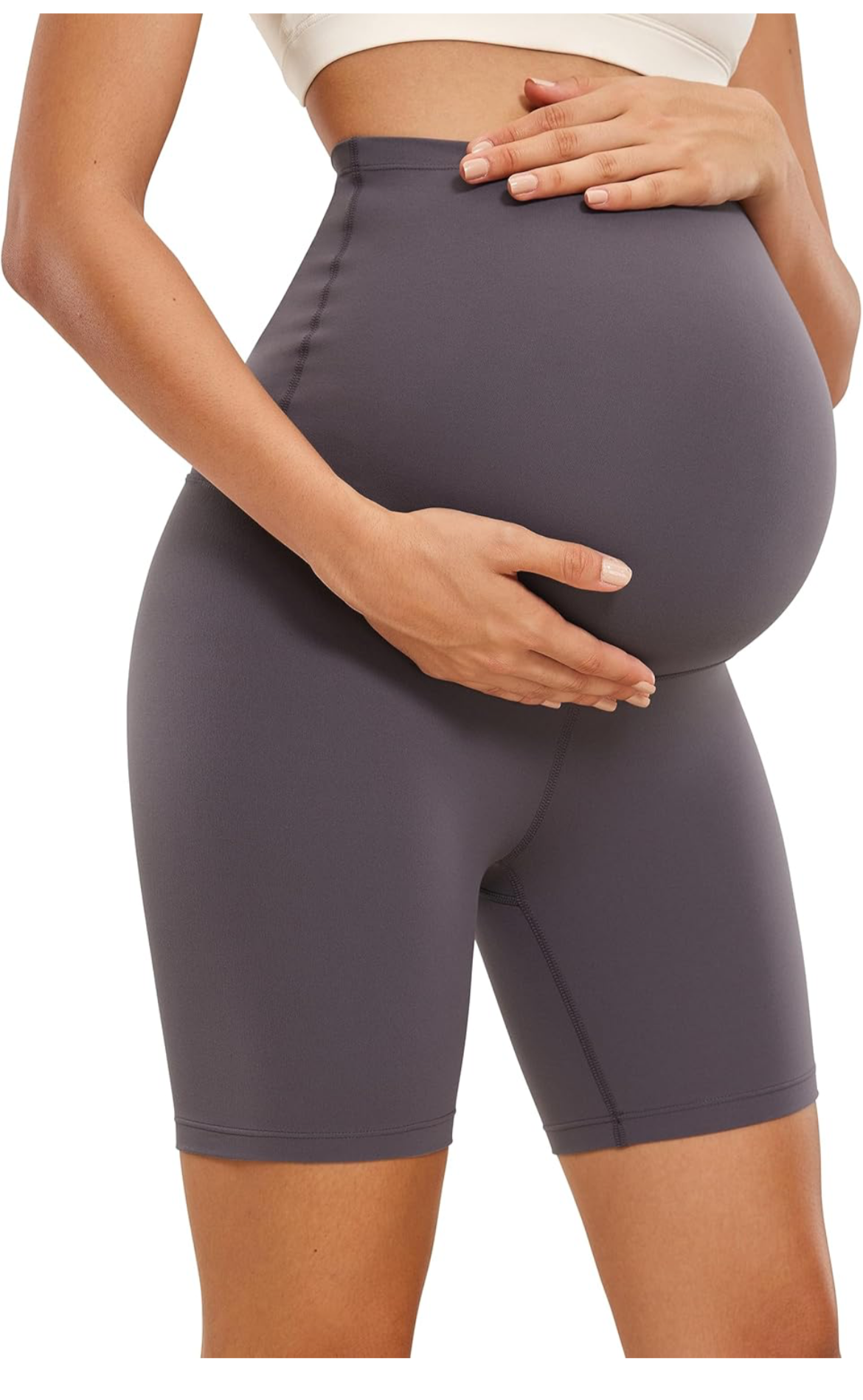 Womens Butterluxe Maternity Yoga Biker Shorts