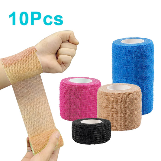 10 Rolls Athletic Wrap Tape Self Adhesive